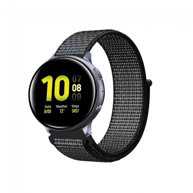 20mm Nylon Sport Watch Band for Active and Active 2 40-44mm Henlein Series by Margoun - Midnight Fog