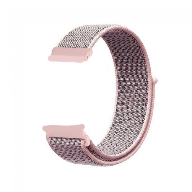 20mm Nylon Sport Watch Band for Samsung Galaxy Watch 4 and 4 Classic 40-44mm 42-46mm Henlein Series by Margoun - Pink Sand