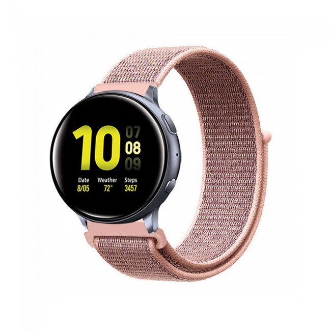 20mm Nylon Sport Watch Band for Active and Active 2 40-44mm Henlein Series by Margoun - Pink Sand