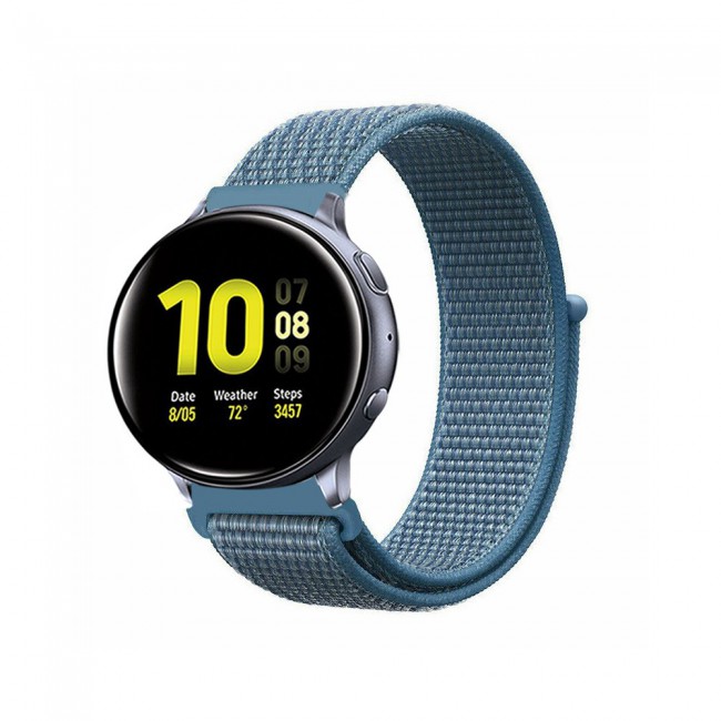 20mm Nylon Sport Watch Band for Active and Active 2 40-44mm Henlein Series by Margoun - Cape Cod Blue