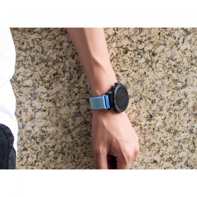 20mm Nylon Sport Watch Band for Active and Active 2 40-44mm Henlein Series by Margoun - Cape Cod Blue