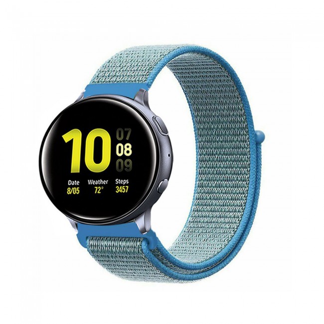 20mm Nylon Sport Watch Band for Active and Active 2 40-44mm Henlein Series by Margoun - Tahoe Blue
