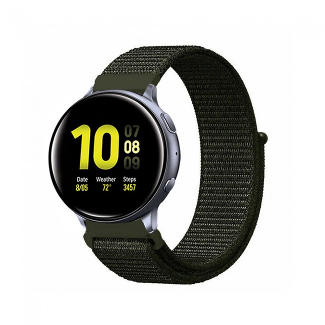 20mm Nylon Sport Watch Band for Active and Active 2 40-44mm Henlein Series by Margoun - Dark Olive