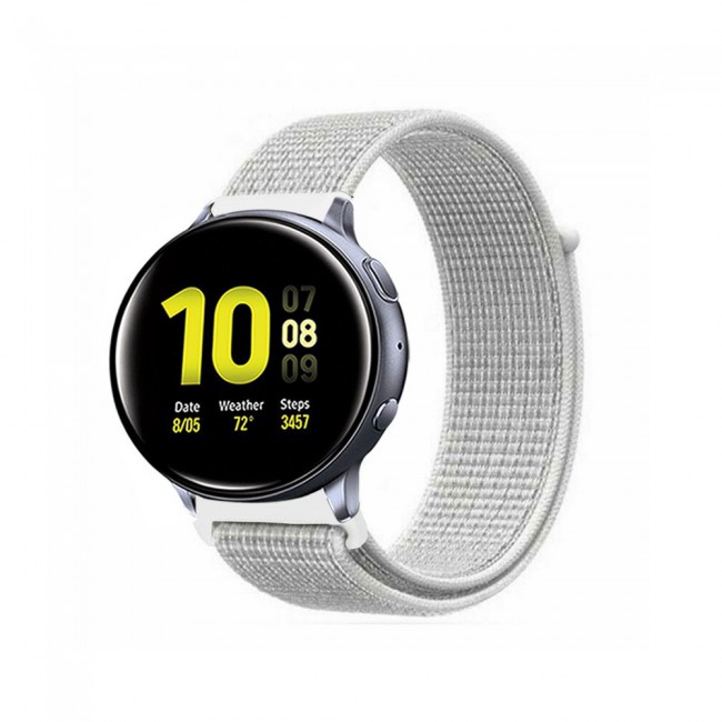 20mm Nylon Sport Watch Band for Active and Active 2 40-44mm Henlein Series by Margoun - Summit White
