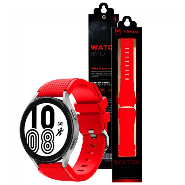 20mm Textured Silicone Watch Band for Samsung Galaxy Watch 4 and 4