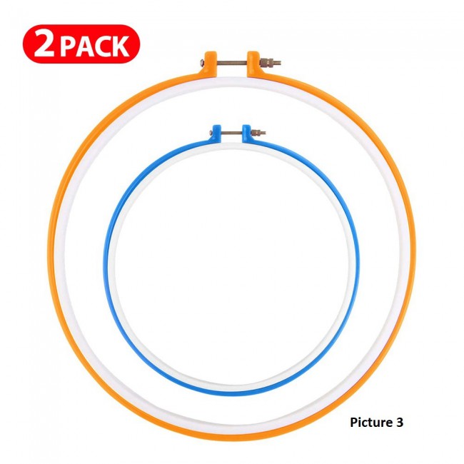 Margoun 2PCS Embroidery Hoops Set for Needlework and Cross Stitch – Colorful