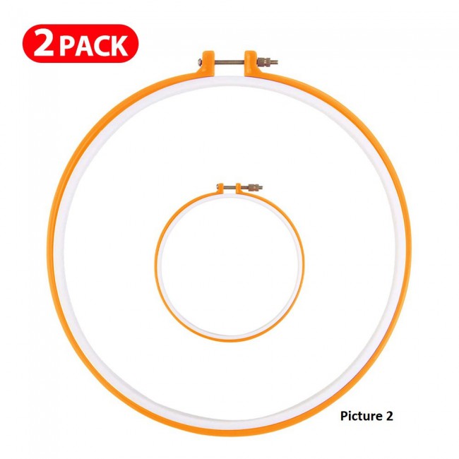 Margoun 2PCS Embroidery Hoops Set for Needlework and Cross Stitch – Colorful