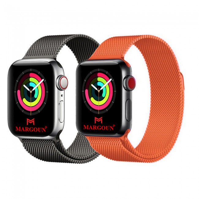 2Pack Apple Watch Band 42-44-45mm Milanese Loop Strap By Margoun M11-M20