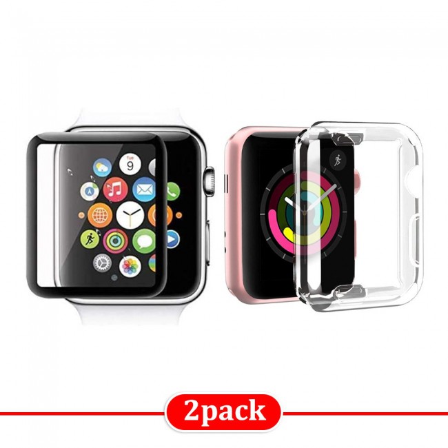 2Pack Margoun Protective TPU Case Cover and 3D Screen Protector for Apple Watch 41mm