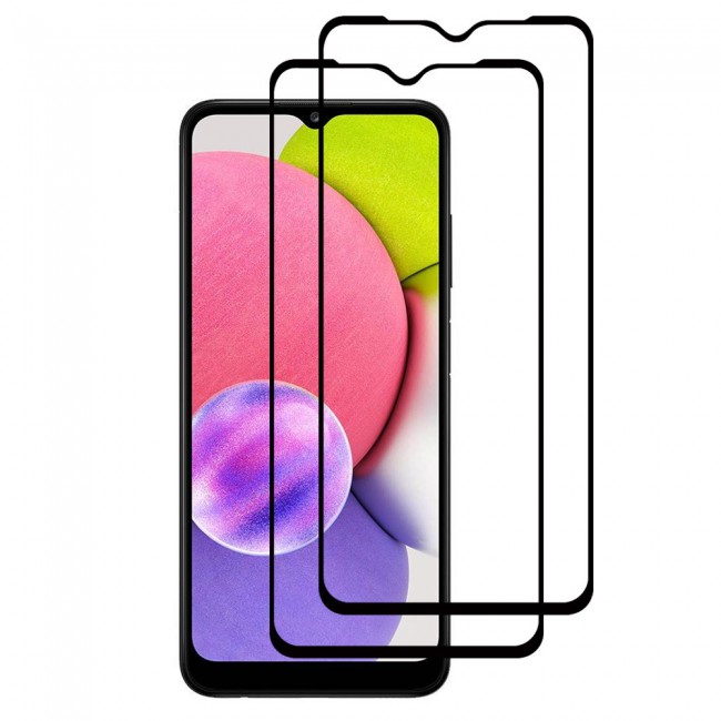 2Pack Samsung Galaxy A03s Glass 3D Tempered Screen Protector Super Shieldz by Margoun