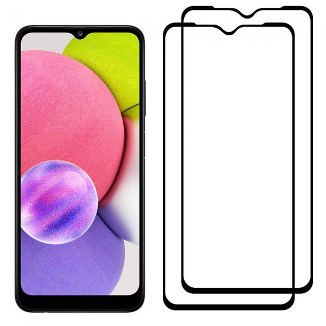 2Pack Samsung Galaxy A03s Glass 3D Tempered Screen Protector Super Shieldz by Margoun