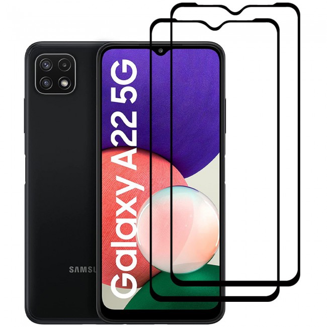 2Pack Samsung Galaxy A22 5G Glass 3D Tempered Screen Protector Super Shieldz by Margoun