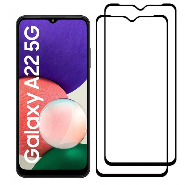 2Pack Samsung Galaxy A22 5G Glass 3D Tempered Screen Protector Super Shieldz by Margoun
