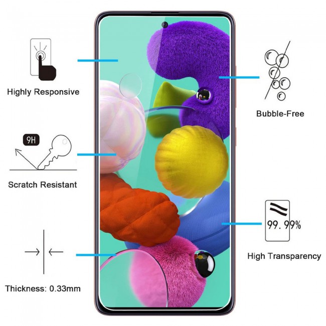 2Pack Samsung Galaxy A52 A52 5G Tempered Screen Protector Max Shieldz by Margoun - Clear