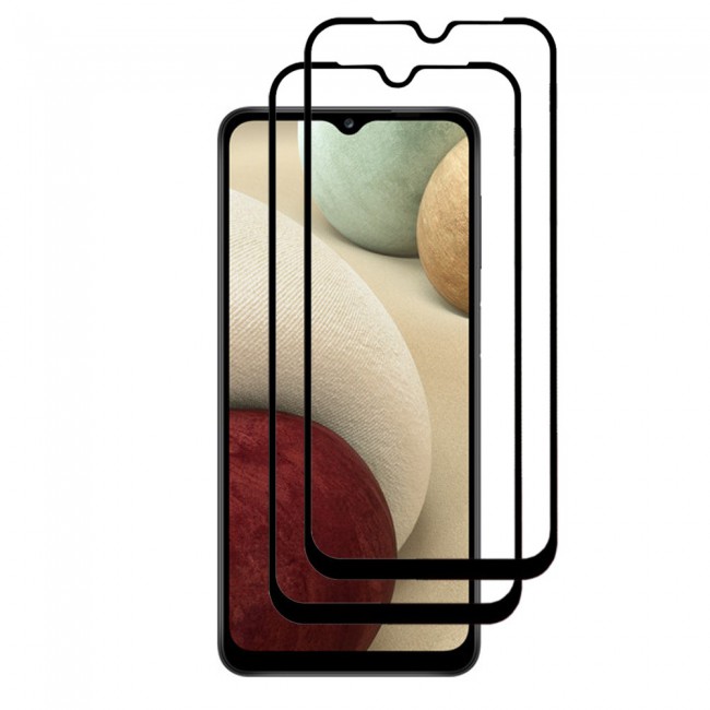 2Pack Samsung Galaxy M02 Tempered 3D Glass Super Shieldz Screen Protector by Margoun - Black Frame