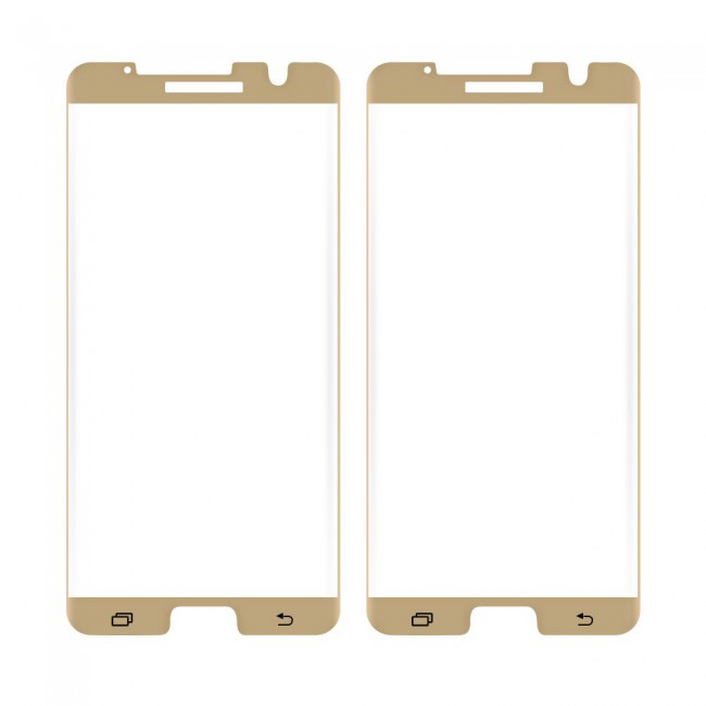 2Pack Samsung Galaxy S7 Edge 3D Screen Protector by Margoun - Gold Frame