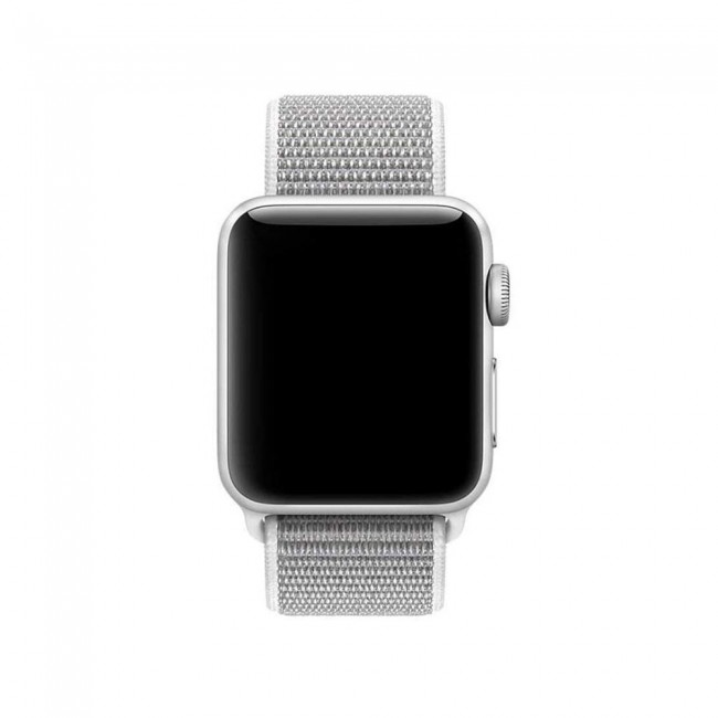 Apple Watch Band 42-44-45mm Fine Woven Nylon Sport Strap Henlein Series by Margoun - 2-Pack Silver and Black