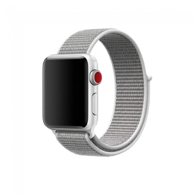 Apple Watch Band 42-44-45mm Fine Woven Nylon Sport Strap Henlein Series by Margoun - 2-Pack Silver and Orange