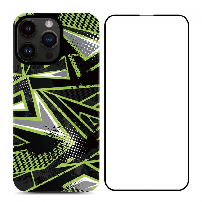 MARGOUN 2 Packs For iPhone 14 Pro Max Case and Screen Protector Flower Graphic Hd Patterned Cover -J6
