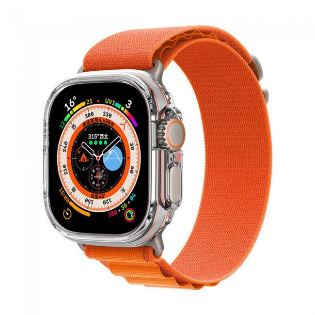 Apple Watch Ultra 49mm Case Protective Hard PC Cover Shockproof Hollow Bumper Frame Guard Compatible with iWatch Ultra 49mm Clear