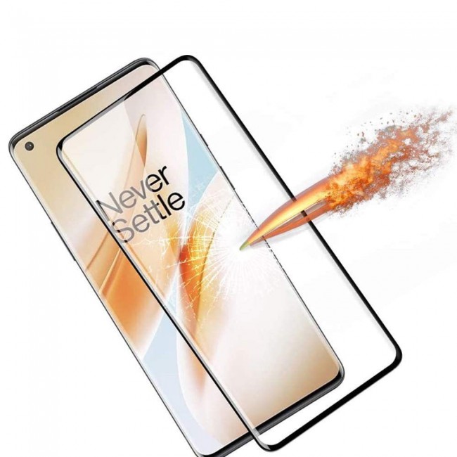 3D Curved Tempered Glass Screen Protector for OnePlus 9 Pro Ultimate  by Margoun - Black Edge