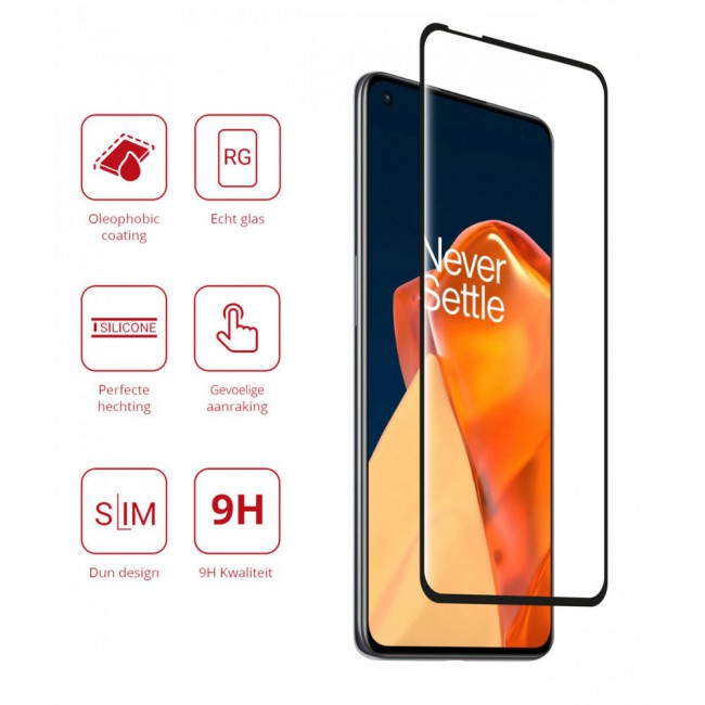 3D Curved Tempered Glass Screen Protector for OnePlus 9 by Margoun Ultimate - Black Edge
