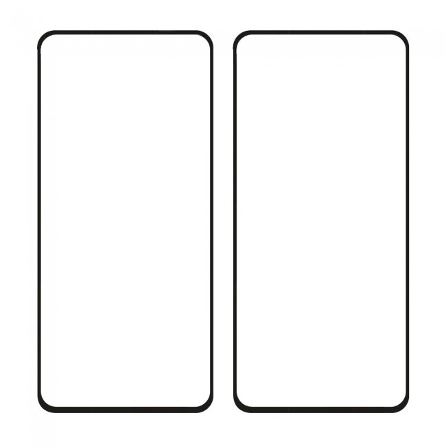 3D Tempered Glass Screen Protector for OnePlus 9RT 2Pack Super Shieldz by Margoun - Black Edge