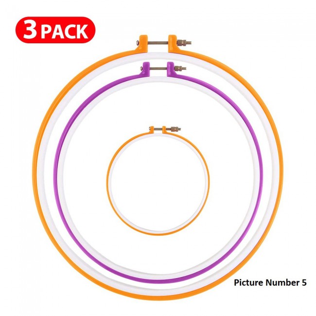 Margoun 3PCS Embroidery Hoops Set for Needlework and Cross Stitch – Colorful
