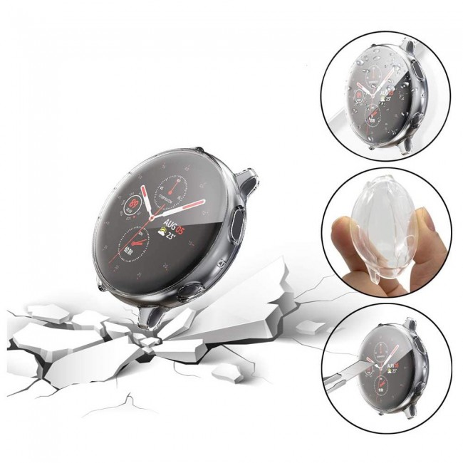 3Pack Margoun Case for Samsung Galaxy Watch Active 2 44mm - Clear