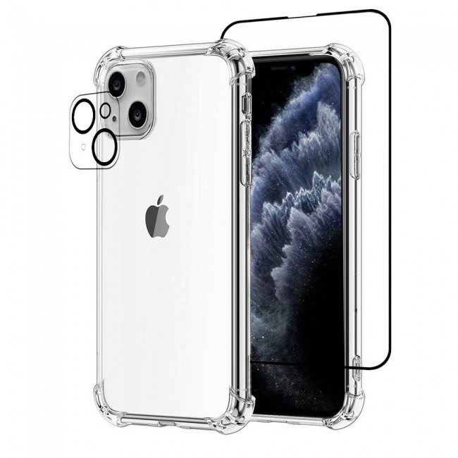 3Pack iPhone 13 Lens Protector and Gorilla Case Cover and 3D Screen Protector by Margoun