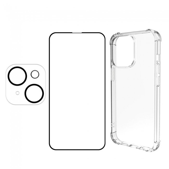 3Pack iPhone 13 Lens Protector and Gorilla Case Cover and 3D Screen Protector by Margoun