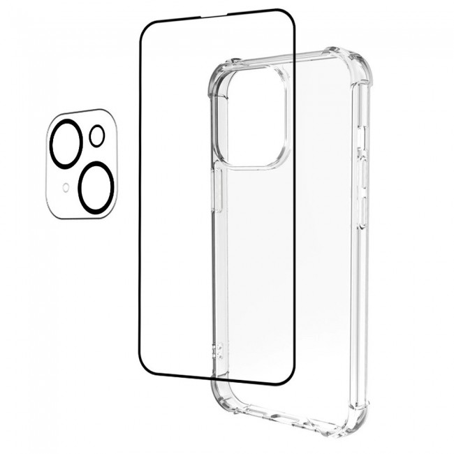 3Pack iPhone 13 Lens Protector and Gorilla Case Cover and 3D Screen Protector by Margoun