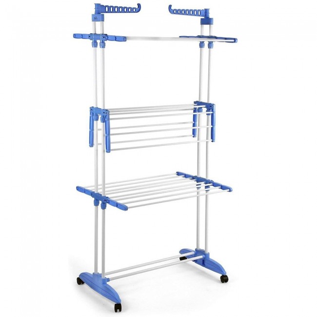 Margoun 3-Layer Stainless Steel Folding Hanger and Dryer Stand Capacity 40Kg