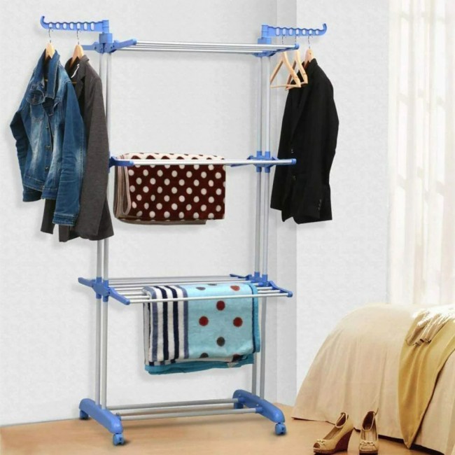 Margoun 3-Layer Stainless Steel Folding Hanger and Dryer Stand Capacity 40Kg