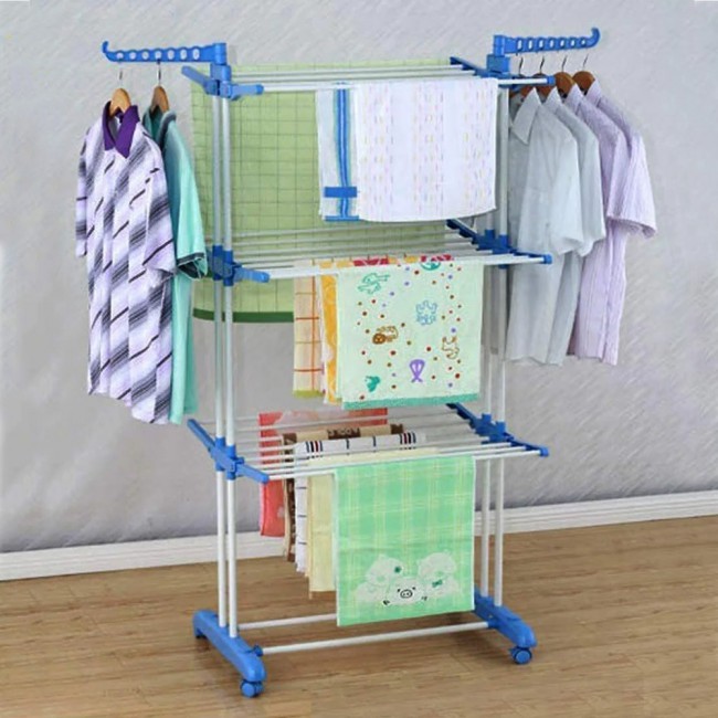 Margoun 3-Layer Stainless Steel Folding Hanger and Dryer Stand Capacity 40Kg