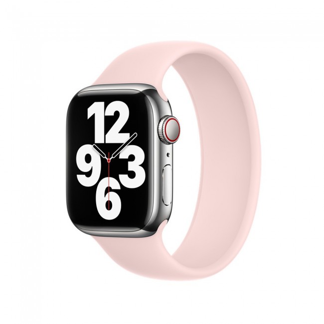 Apple Watch SE Band 38-40-41mm Size S Elastic Silicone Solo Loop Strap Henlein Series by Margoun - Pink Sand