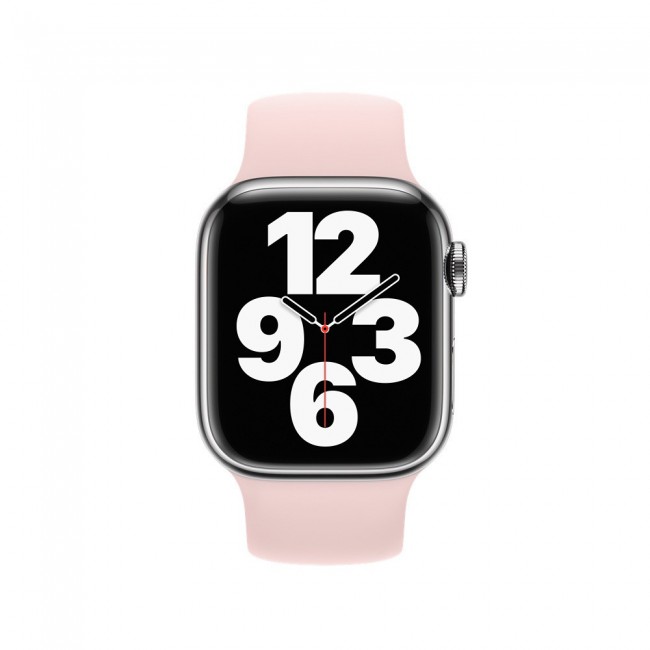 Apple Watch SE Band 38-40-41mm Size S Elastic Silicone Solo Loop Strap Henlein Series by Margoun - Pink Sand