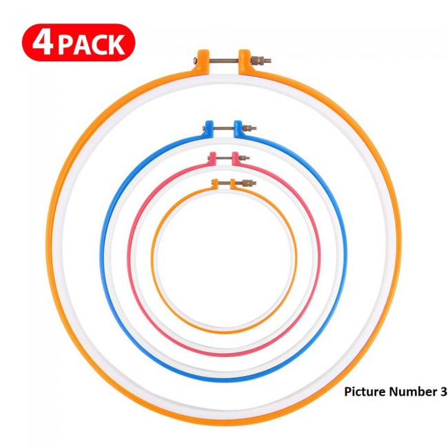 Margoun 4PCS Embroidery Hoops Set for Needlework and Cross Stitch – Colorful