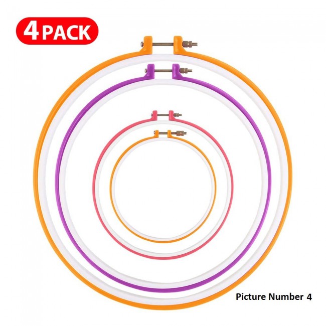 Margoun 4PCS Embroidery Hoops Set for Needlework and Cross Stitch – Colorful