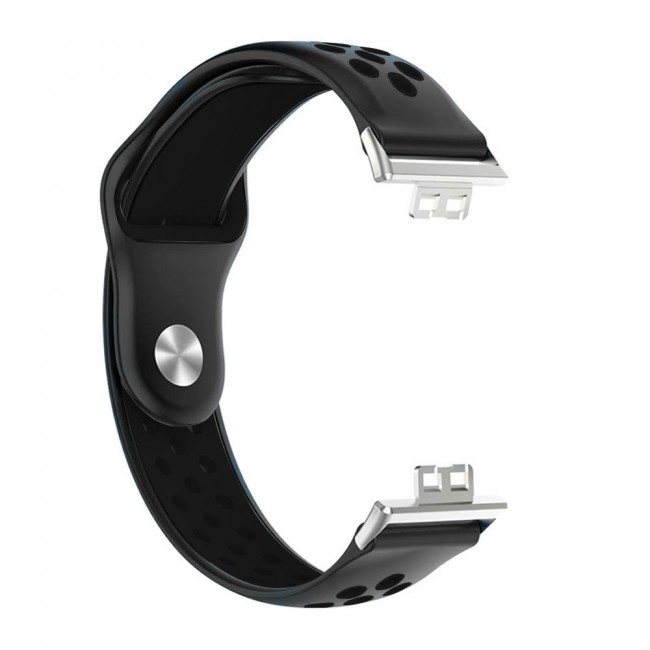 Huawei Watch Fit Band Soft Silicone Strap Watchband Double Color Quick Release Replacement Band Black