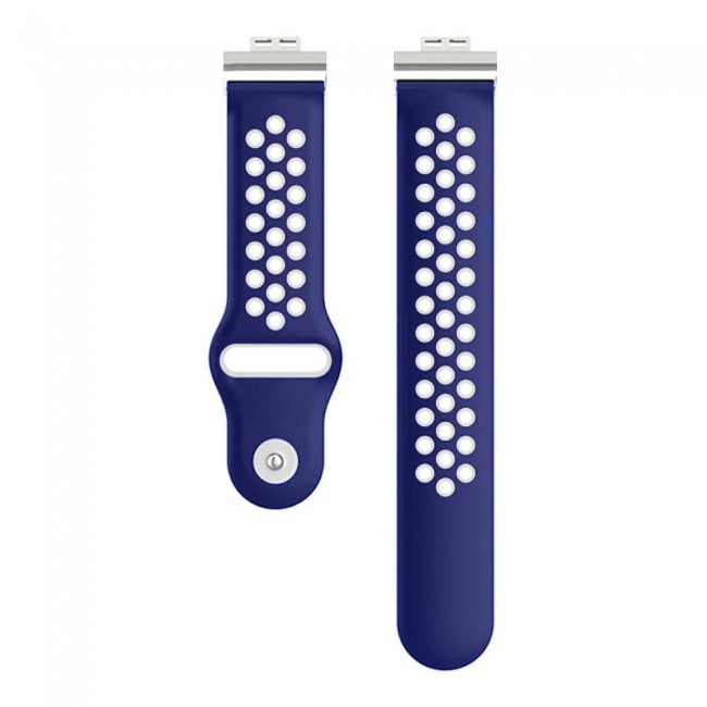 Huawei Watch Fit Band Soft Silicone Strap Watchband Double Color Quick Release Replacement Band Blue/White