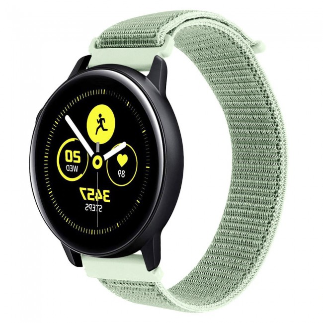 Samsung Galaxy Watch Active and Active 2 40-44mm Nylon Sport Loop Band 20mm - Marine Green