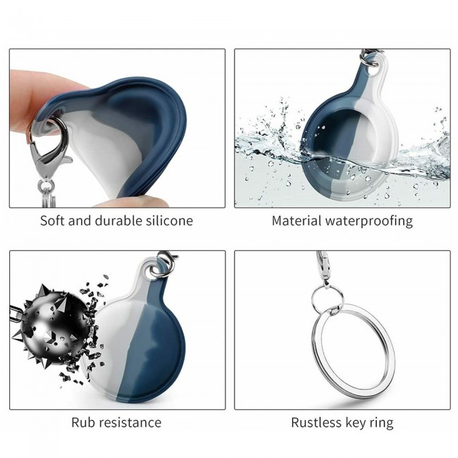 Margoun AirTag Silicone Key Ring for Apple AirTag - Multi08