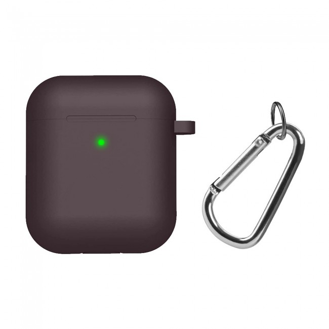 Airpods 2 Protective Case Cover with Carabiner by Margoun - Dark Grey