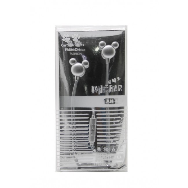 Anshmei AN-49 Stereo Headphones with Mic DSP - Cartoon Series - Silver