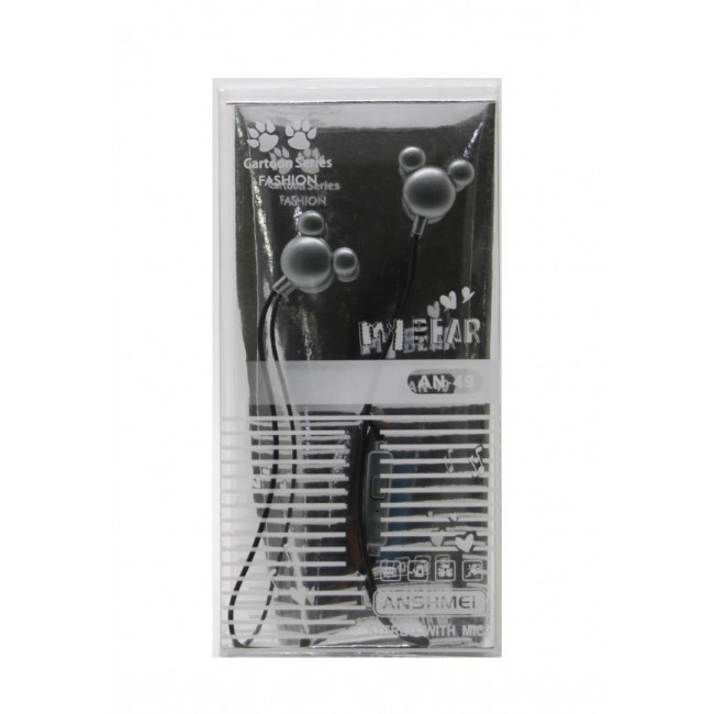Anshmei AN-49 Stereo Headphones with Mic DSP - Cartoon Series - Space Grey
