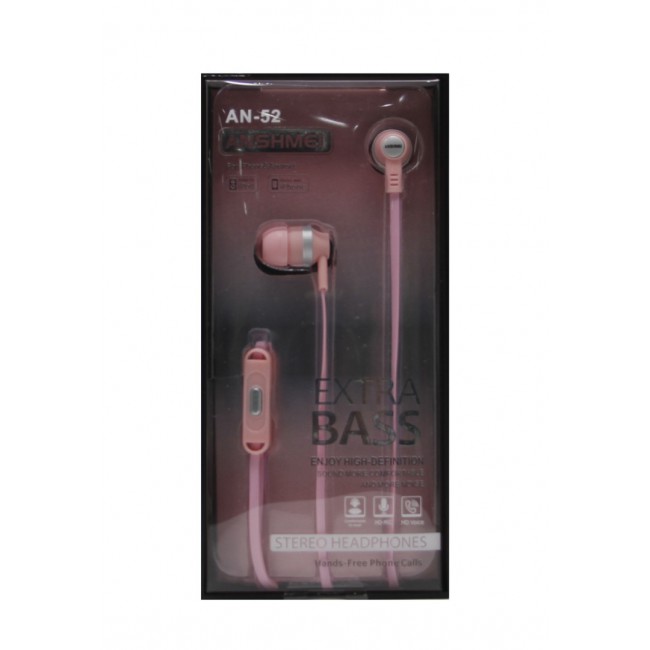 Anshmei AN-52 Bass Headphones with Mic DSP - Pink
