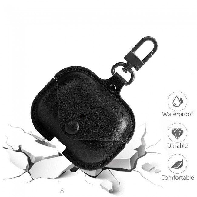 Apple Airpods 3 Charging Leather Case Cover with Carabiner Key Clasp