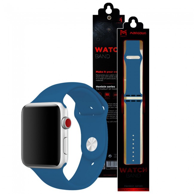Apple watch denim new arrivals blue sport band
