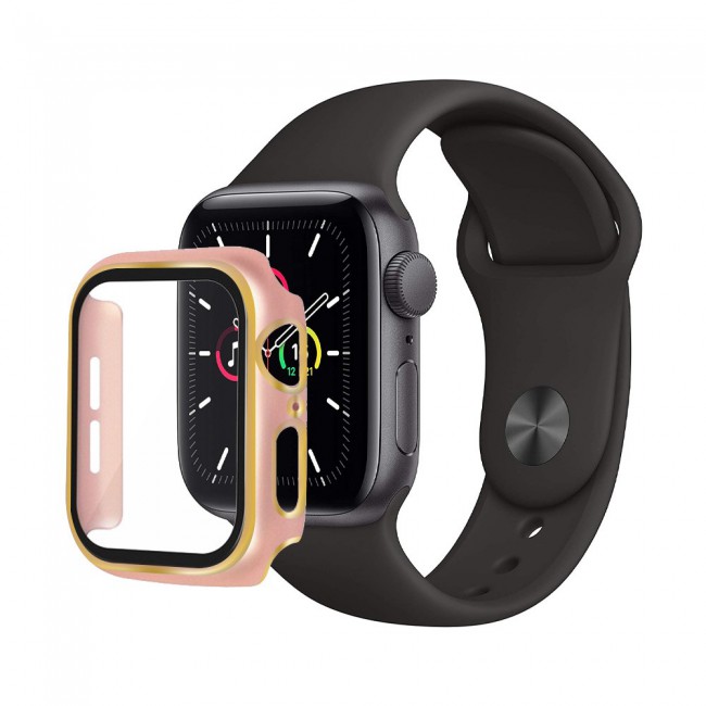 Apple Watch 40mm Best Protective Bumper Case Rose Gold with Gold